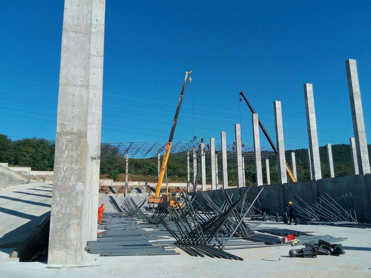 顺义搅拌站网架